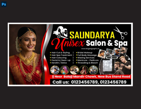 thumbnail Download Premium 20x10 Salon & Spa Banner PSD Template